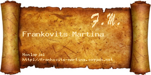 Frankovits Martina névjegykártya